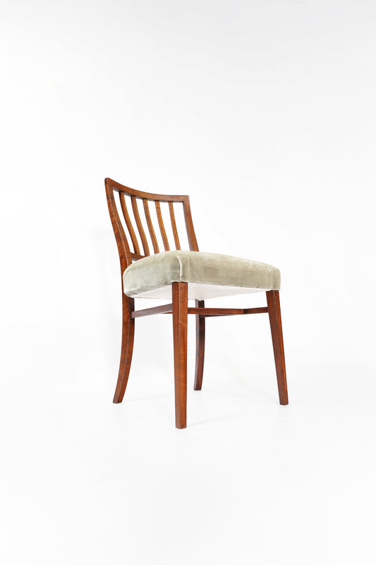 Suede Dining Room Chair Pair