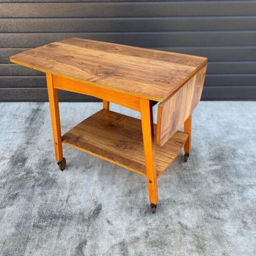 Mid Century Drop Leaf Drinks Trolley