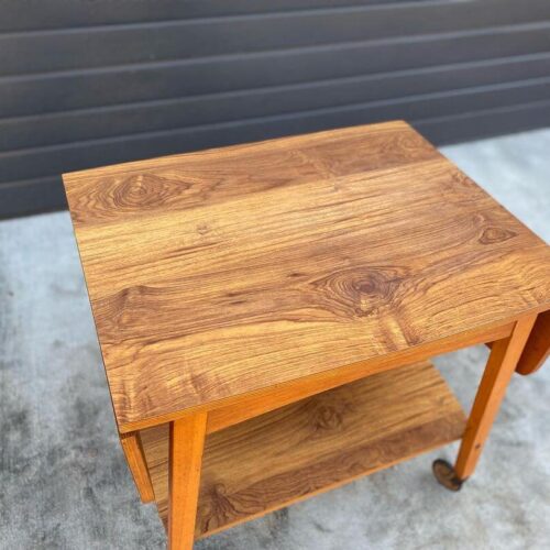 Mid Century Drop Leaf Drinks Trolley