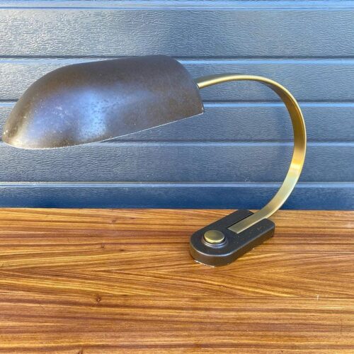 1960s Brass & Cast Iron German Lamp