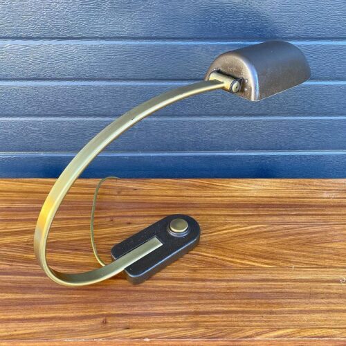 1960s Brass & Cast Iron German Lamp