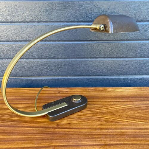 1960s Brass & Cast Iron German Lamp