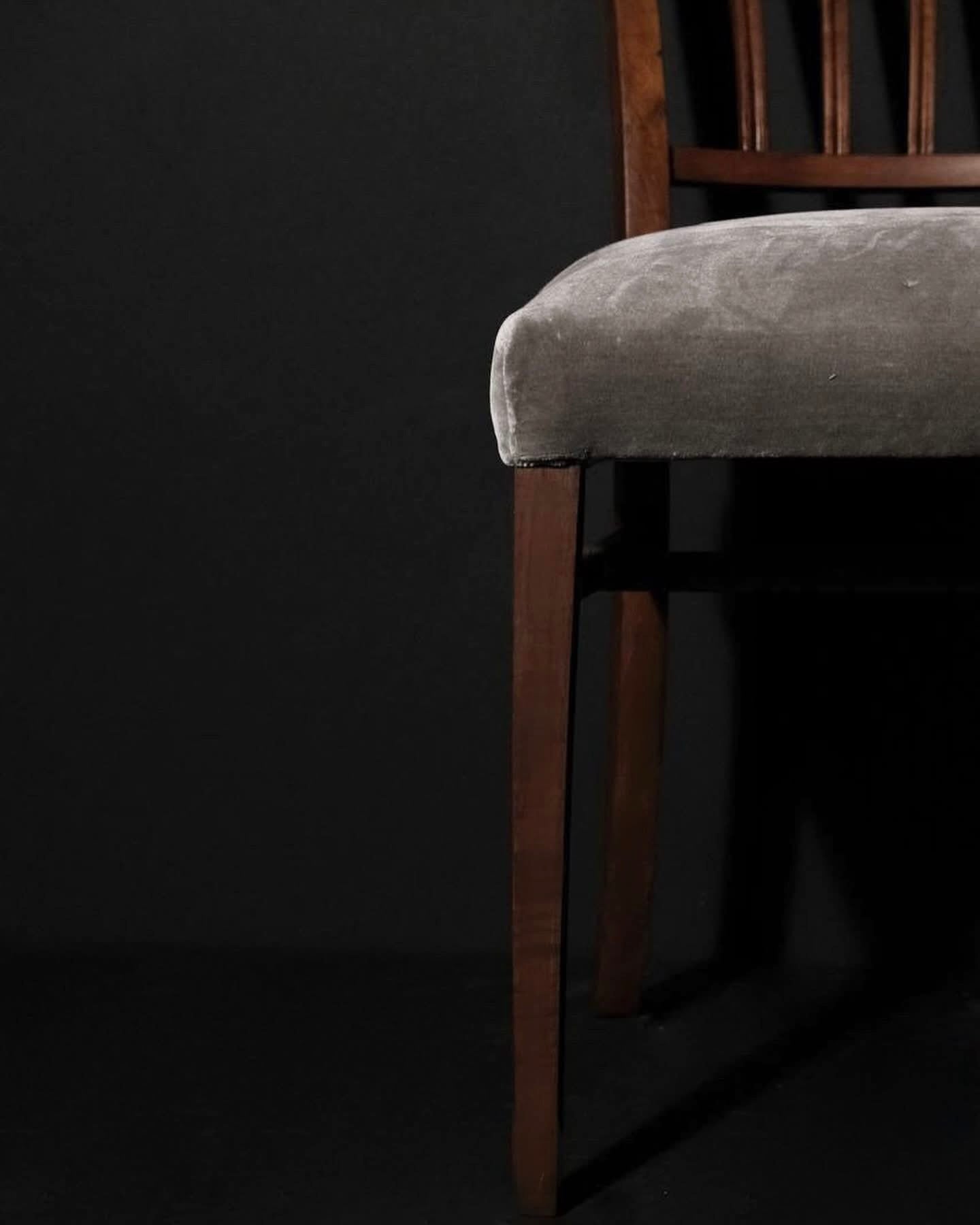 Suede Dining Room Chair Pair