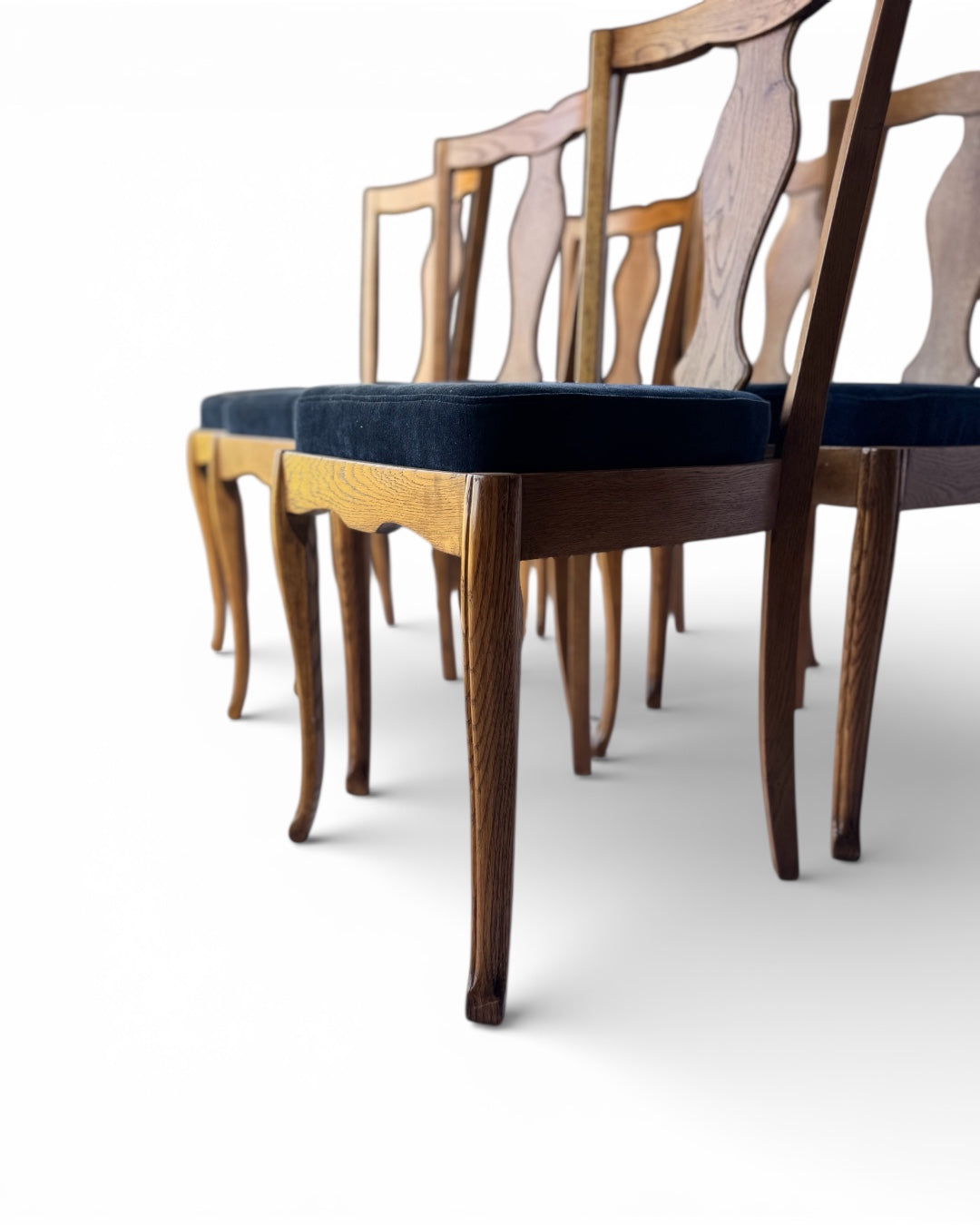 Solid Oak Dining Room Chairs (Set of 6)