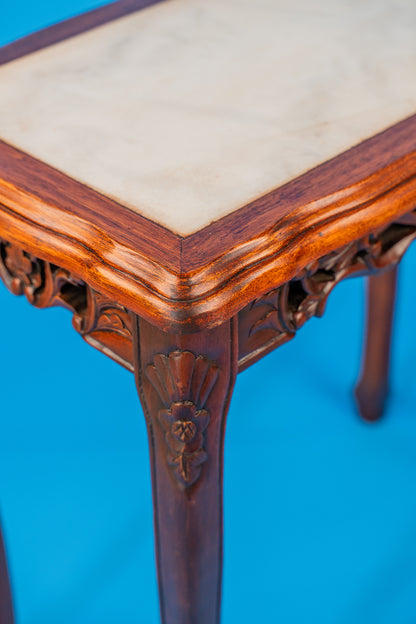 Asian Inspired Carved Wooden Table - Image 3