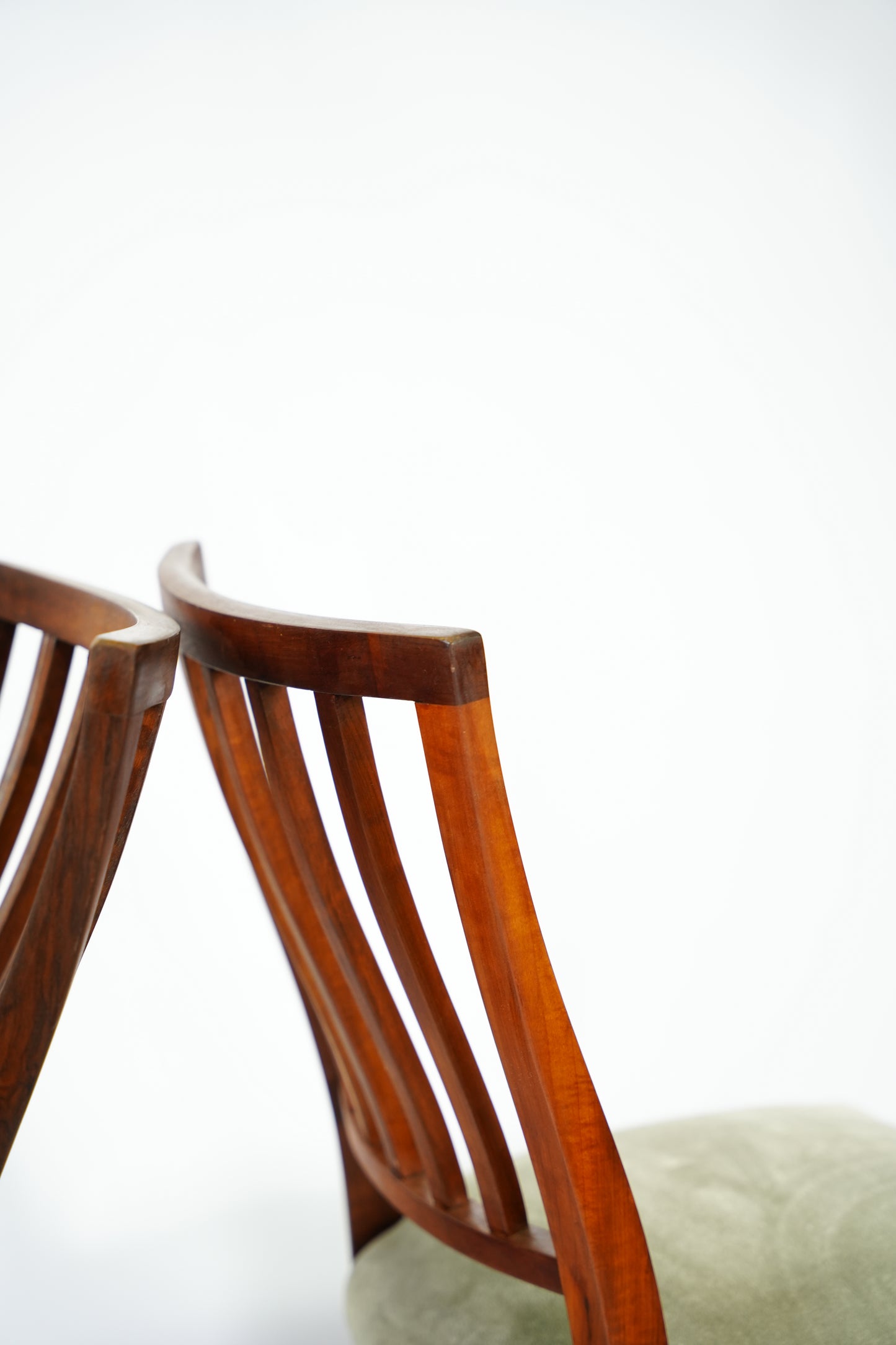Suede Dining Room Chair Pair
