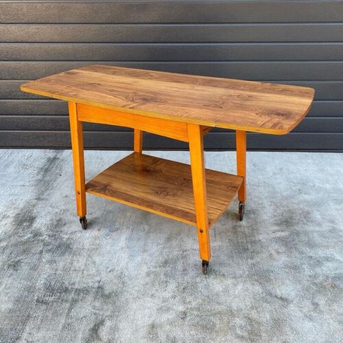 Mid Century Drop Leaf Drinks Trolley