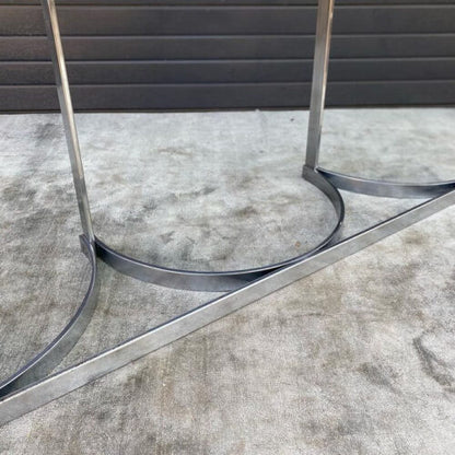 Marcel Breuer Style Glass & Chrome Entrance Table