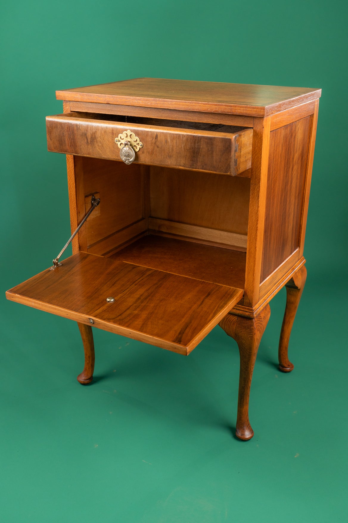 Mid-Century Drop-Front Bedside Table - Image 2
