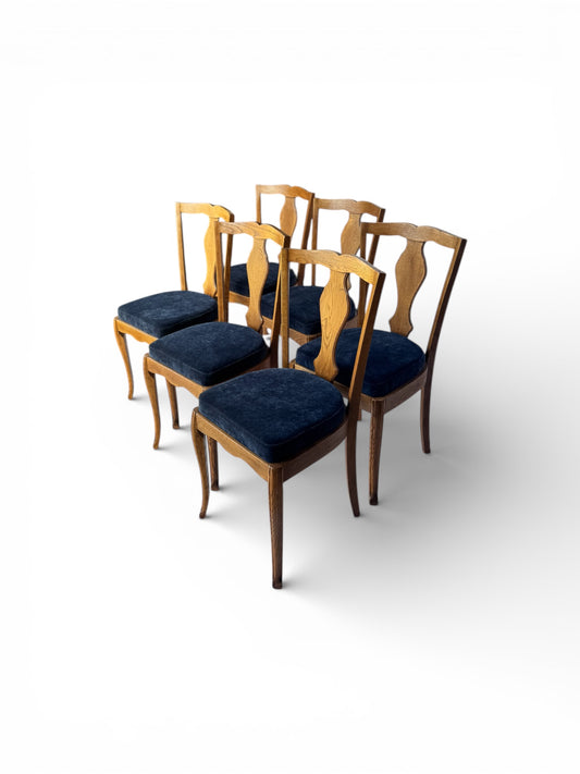 Solid Oak Dining Room Chairs (Set of 6)