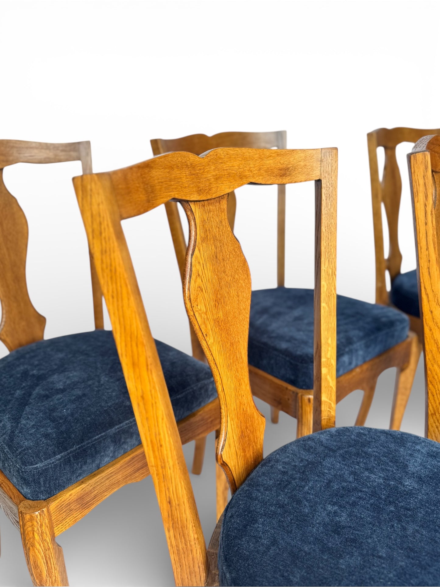 Solid Oak Dining Room Chairs (Set of 6)