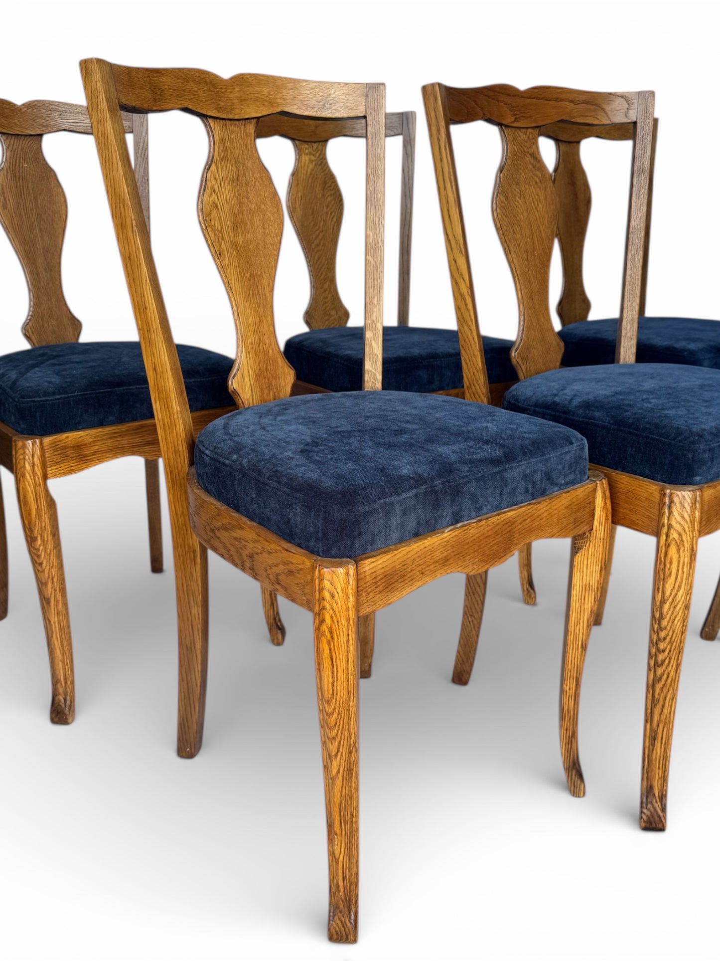 Solid Oak Dining Room Chairs (Set of 6)