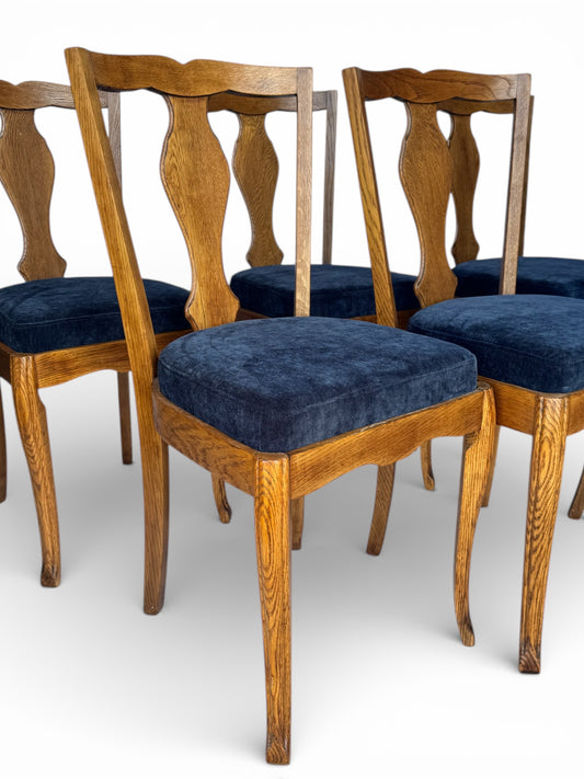 Solid Oak Dining Room Chairs (Set of 6)