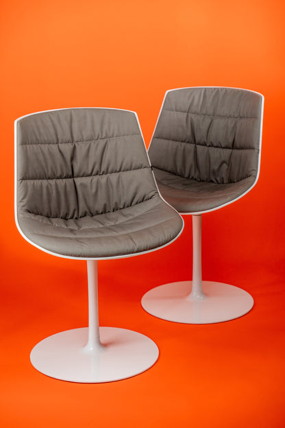 Retro-Inspired Italian Swivel Chair Pair