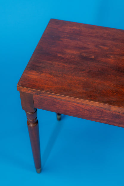 Vintage Piano Stool with Brass-Capped Legs - Image 2