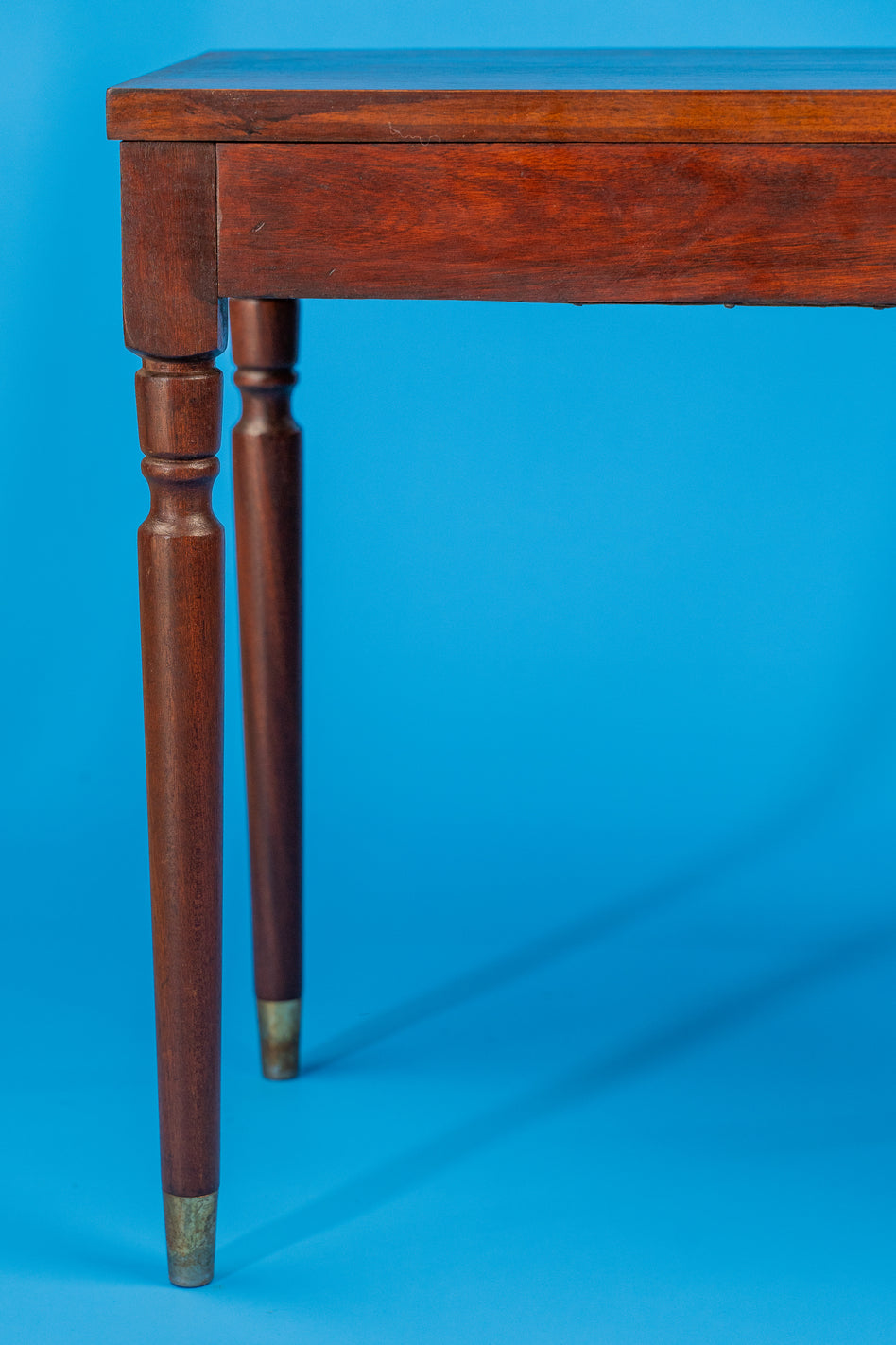 Vintage Piano Stool with Brass-Capped Legs - Image 4